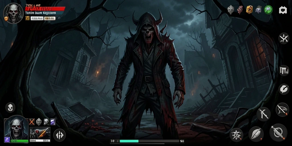 Tangkapan layar dari gameplay menyeramkan 7GAME dengan suasana mencekam.