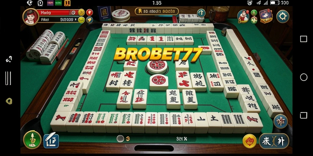 Tampilan gameplay Mahjong yang seru dan menarik di BROBET77.