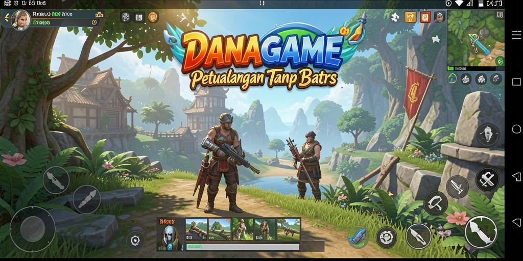 Tampilan menarik dari gameplay petualangan Open World di DANAGAME.