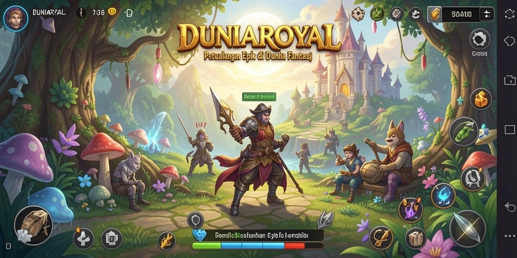 Tampilan gameplay seru DUNIAROYAL yang penuh aksi dan petualangan.