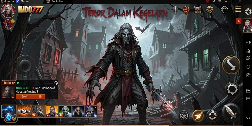 Tampilan gameplay INDO777 yang menegangkan dan menyeramkan.