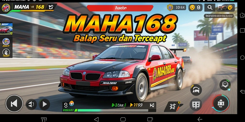 Tampilan gameplay MAHA168 yang penuh aksi dan kecepatan.