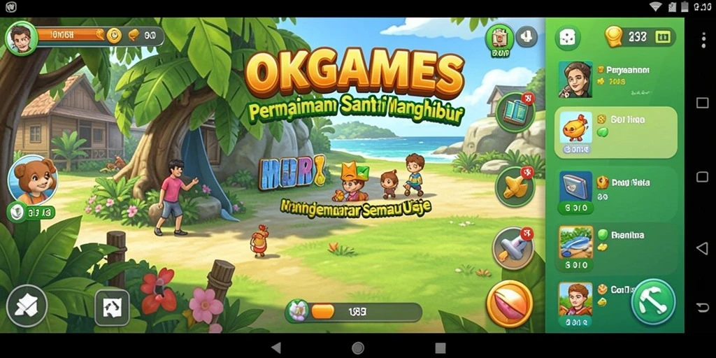 Tampilan gameplay yang menarik dan menyenangkan di OKGAMES.
