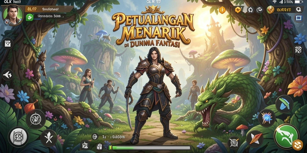 Screenshot gameplay OLX17 menampilkan aksi petualangan yang mendebarkan.