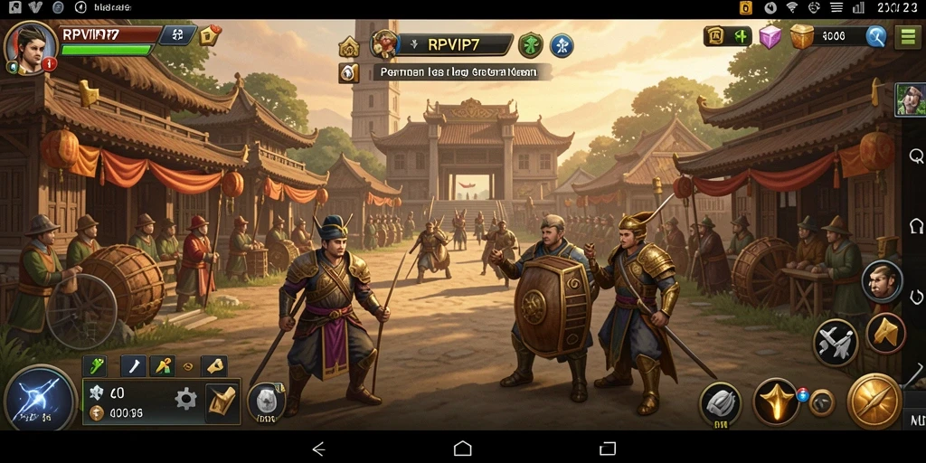 Screenshot gameplay RPVIP7 menampilkan strategi pertempuran yang mendalam.