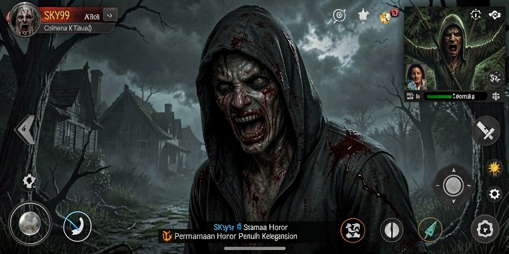 Screenshot gameplay menyeramkan dari SKY99.
