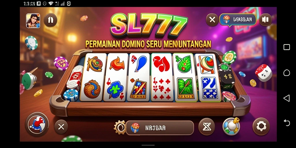 Tampilan gameplay SL777 yang menegangkan saat bermain Domino.