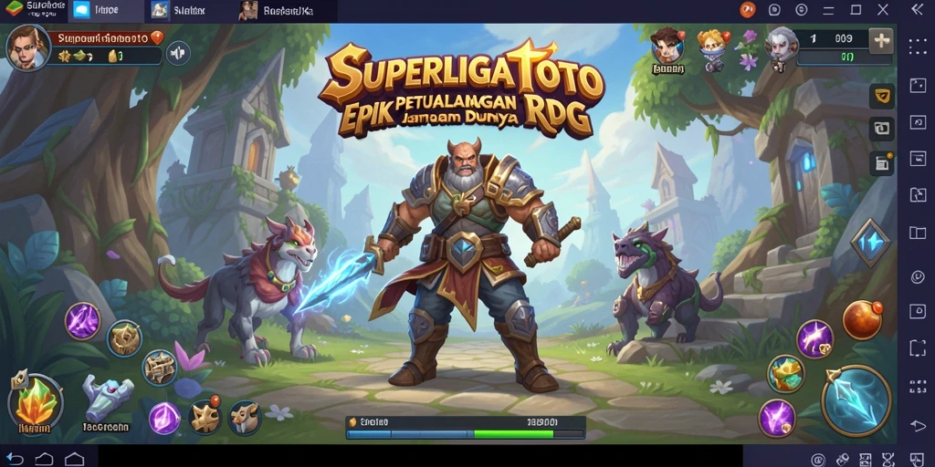 Tampilan gameplay SUPERLIGATOTO yang mendebarkan dan penuh aksi.