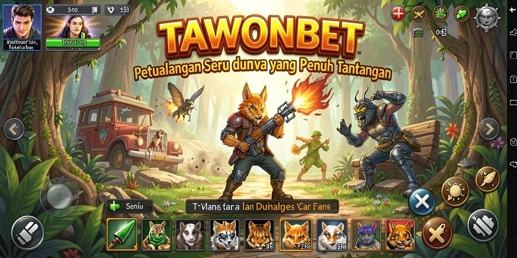 Tampilan gameplay TAWONBET menampilkan aksi petualangan yang seru dan menyenangkan.