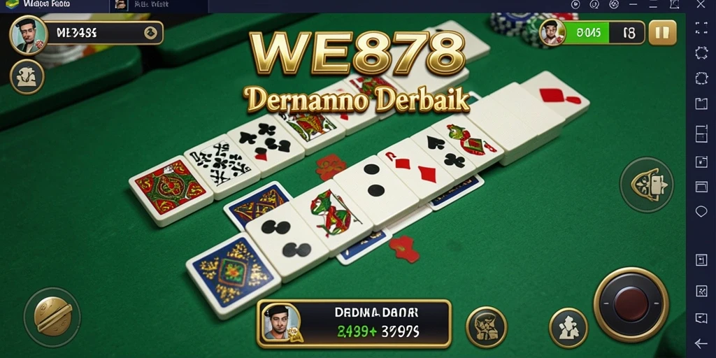 Tampilan gameplay WE878 yang seru dan interaktif dalam permainan Domino.